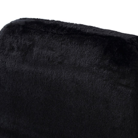 Modern European furniture - Black Fur Look Dining Chairs (2) - www.oroa.com
