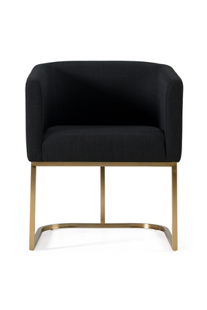 U-Shaped Brass Base Dining Chair | OROA Modern Yukon | Oroa.com