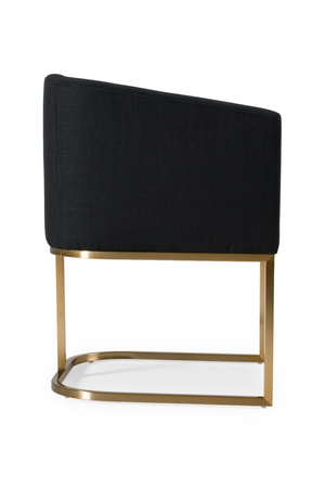 U-Shaped Brass Base Dining Chair | OROA Modern Yukon | Oroa.com