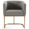U-Shaped Brass Base Dining Chair | OROA Modern Yukon | Oroa.com