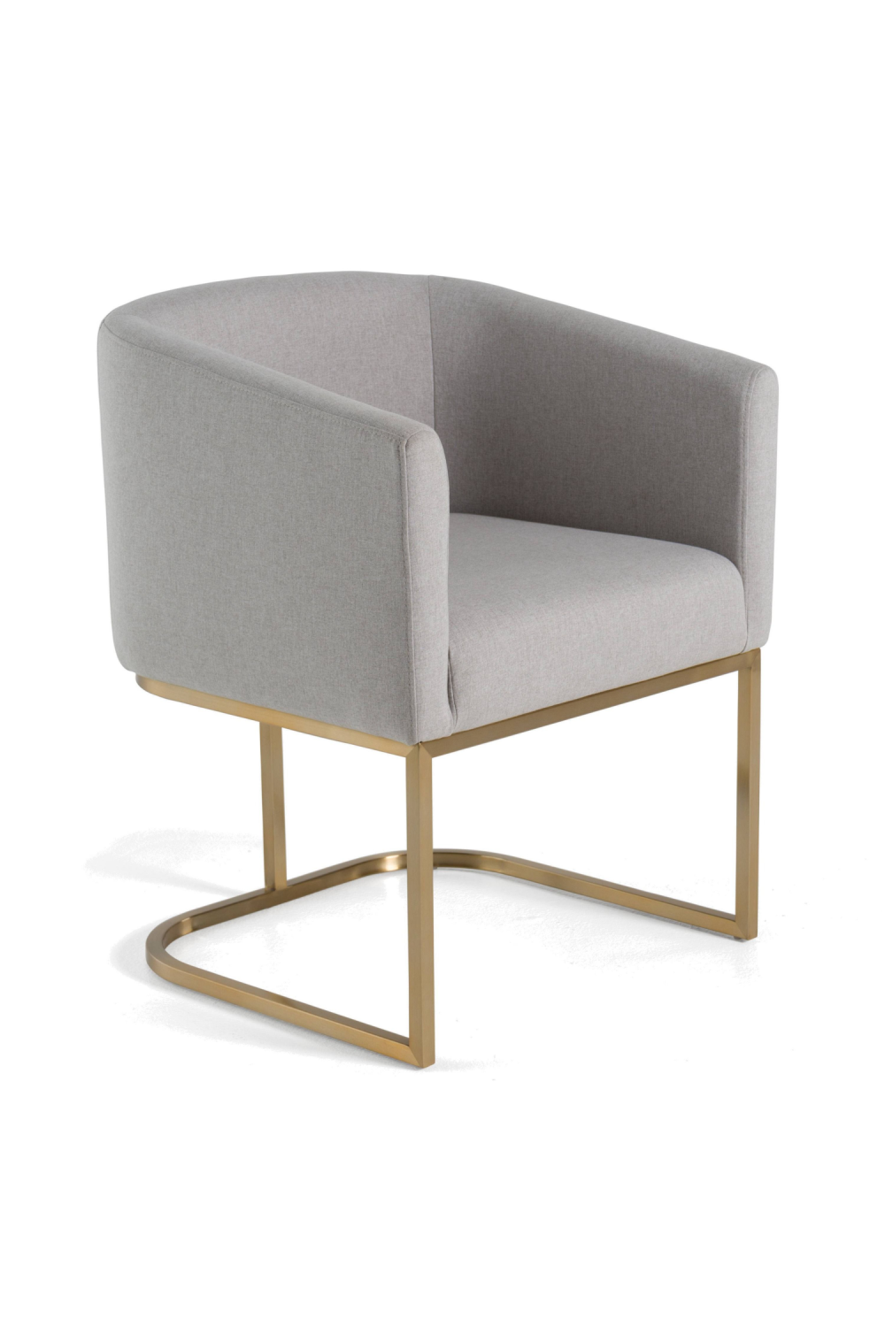 U-Shaped Brass Base Dining Chair | OROA Modern Yukon | Oroa.com