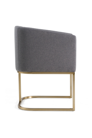 U-Shaped Brass Base Dining Chair | OROA Modern Yukon | Oroa.com