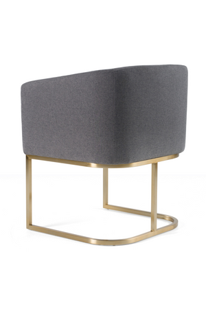 U-Shaped Brass Base Dining Chair | OROA Modern Yukon | Oroa.com