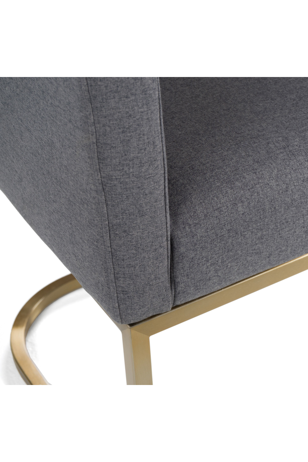 U-Shaped Brass Base Dining Chair | OROA Modern Yukon | Oroa.com