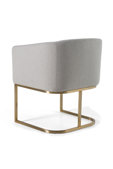 U-Shaped Brass Base Dining Chair | OROA Modern Yukon | Oroa.com