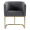 U-Shaped Brass Base Dining Chair | OROA Modern Yukon | Oroa.com