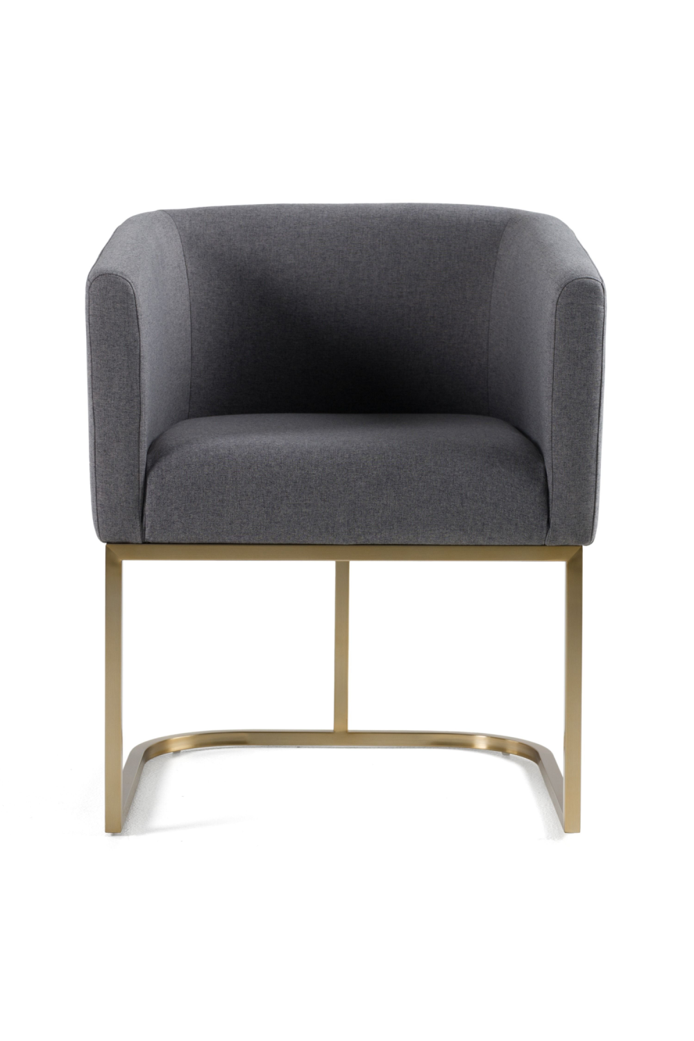 U-Shaped Brass Base Dining Chair | OROA Modern Yukon | Oroa.com