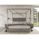 Gray Elm 4-Poster King Bed | OROA Modern Arlene