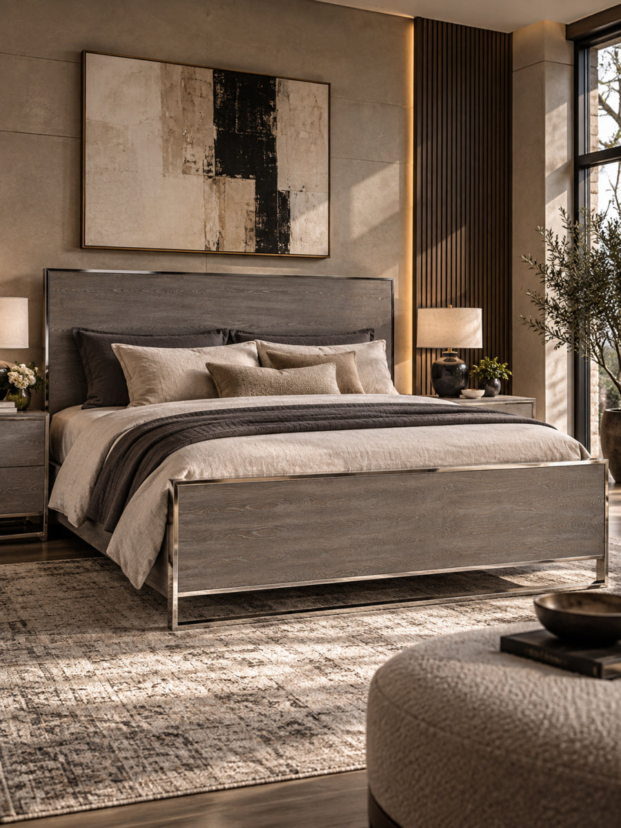 Gray Elm Bed | OROA Modern Charlene
