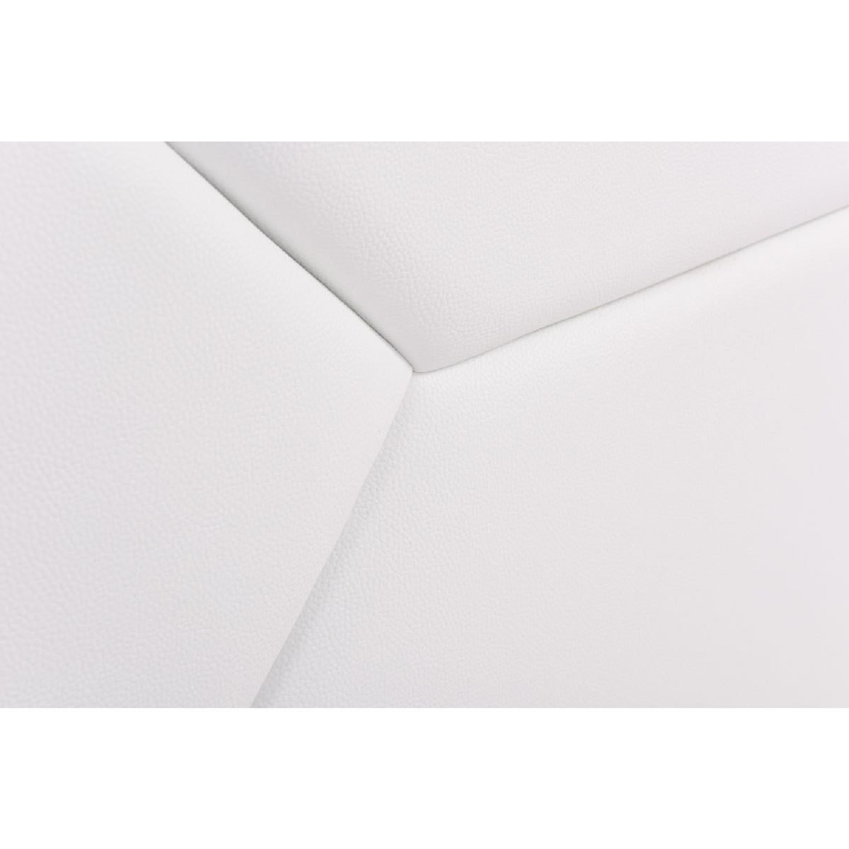 White Vegan Leather Bed | OROA Modern Candid