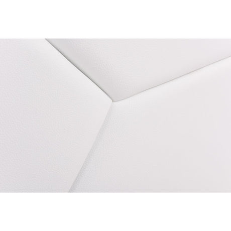 Modern European furniture - White Vegan Leather Bed - www.oroa.com