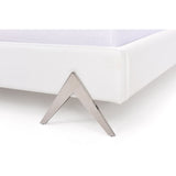 White Vegan Leather Bed | OROA Modern Candid