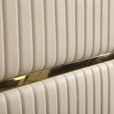 Modern European furniture - 
Beige Bonded Leather Bed - www.oroa.com
