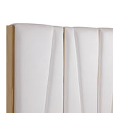 White Bonded Leather Eastern King Bed | OROA Modern Nixa