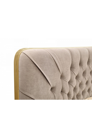 Tufted Beige Velvet Queen Bed | OROA Modern Moontide | Oroa.com