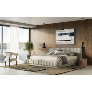   Gray Velvet Bed | Oroa.com