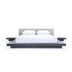 Modern European furniture - Wenge Gray Platform Bed - www.oroa.com