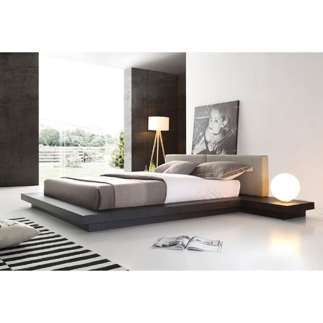 Modern European furniture - Wenge Gray Platform Bed - www.oroa.com
