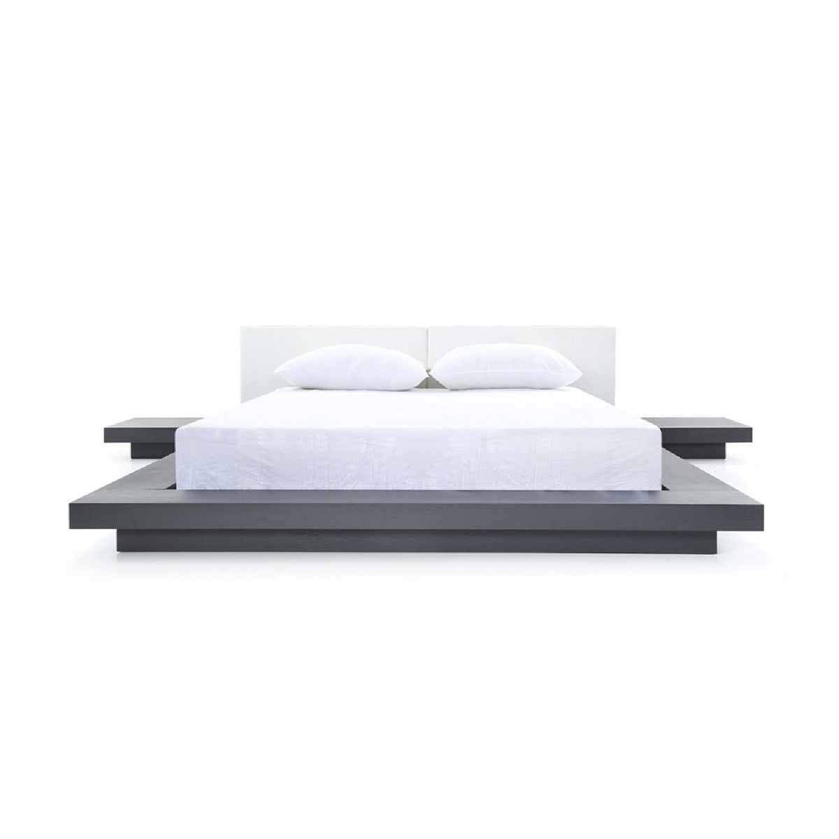 Wenge White Platform King Bed | OROA Modern Opal