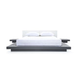 Wenge White Platform King Bed | OROA Modern Opal