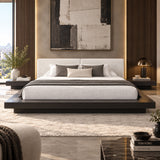 Wenge White Platform King Bed | OROA Modern Opal