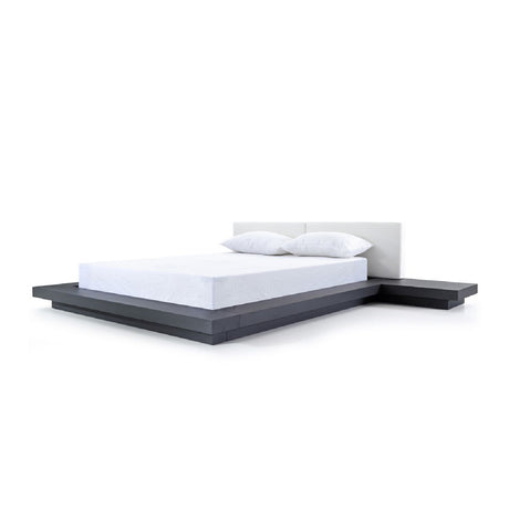Modern European furniture - Wenge White Platform King Bed - www.oroa.com