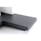 Wenge White Platform King Bed | OROA Modern Opal