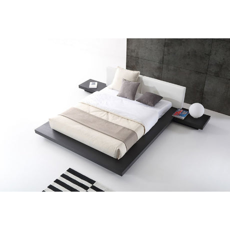 Modern European furniture - Wenge White Platform King Bed - www.oroa.com