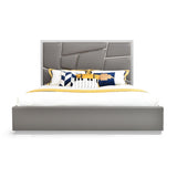 Gray Bonded Leather Bed | OROA Modern Chrysler