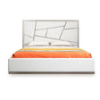 Modern European furniture - White Bonded Leather Bed - www.oroa.com
