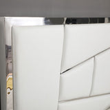 Modern European furniture - White Bonded Leather Bed - www.oroa.com