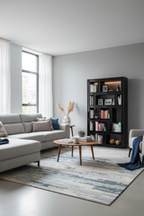 Black Glass Staggered Bookshelf | OROA Modern Suffolk | Oroa.com