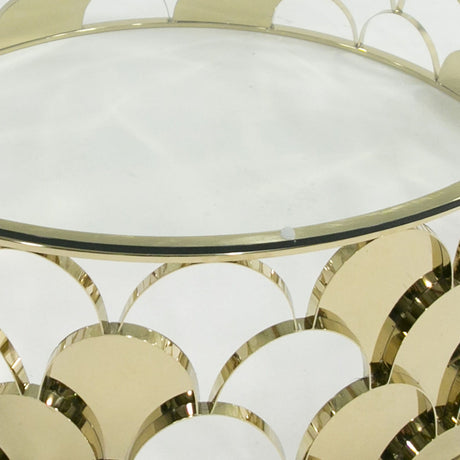 Round Glass Coffee Table - OROA Modern Javier - view 4