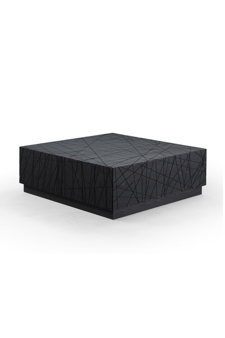 Black Square 4-Drawer Coffee Table | OROA Modern Kenda | Oroa.com