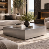 Stainless Steel Square Coffee Table | OROA Modern Anvil