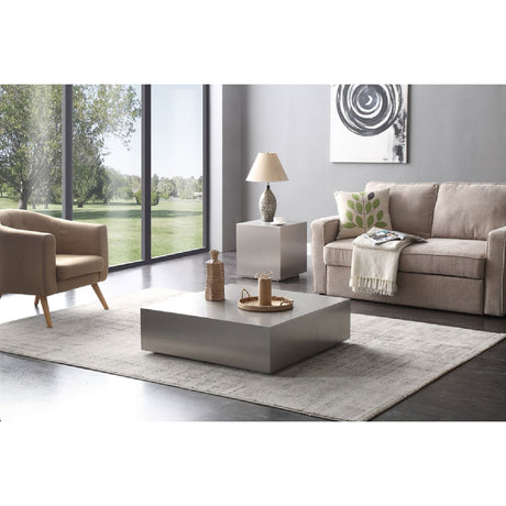 Stainless Steel Square Coffee Table | OROA Modern Anvil