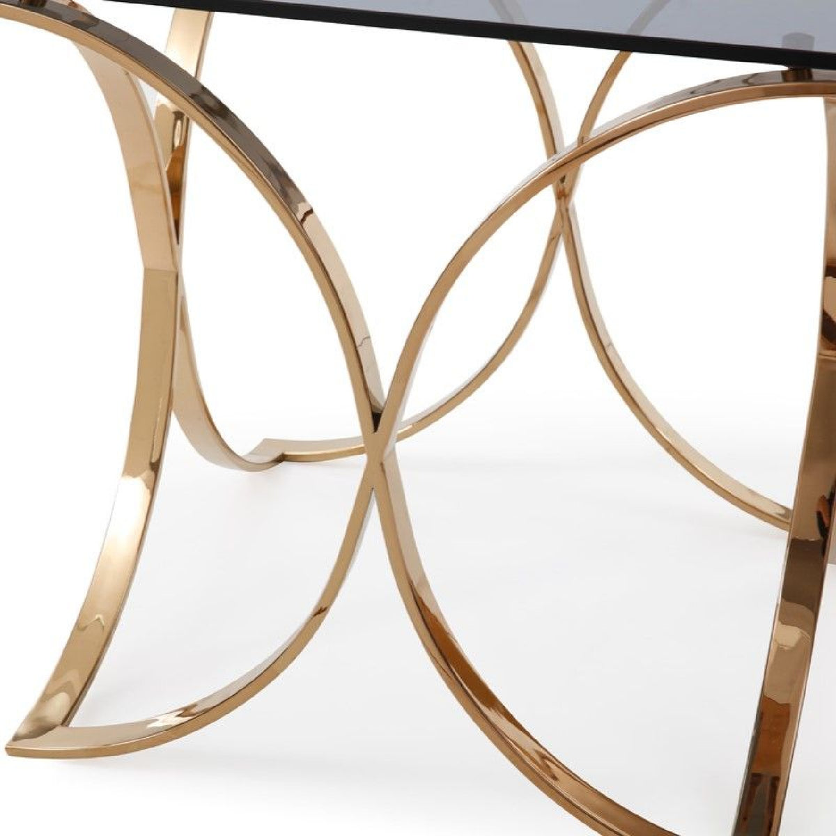 Smoked Glass & Rosegold End Table | OROA Modern Reklaw
