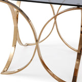 Smoked Glass & Rosegold End Table | OROA Modern Reklaw