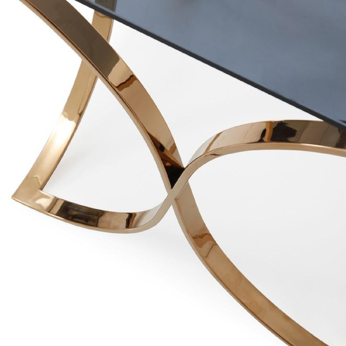 Smoked Glass & Rosegold End Table | OROA Modern Reklaw