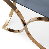 Smoked Glass & Rosegold End Table | OROA Modern Reklaw