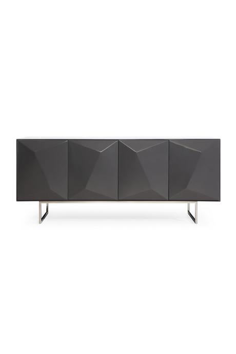 Gray Faceted 4-Door Sideboard | OROA Modern Vanguard | Oroa.com