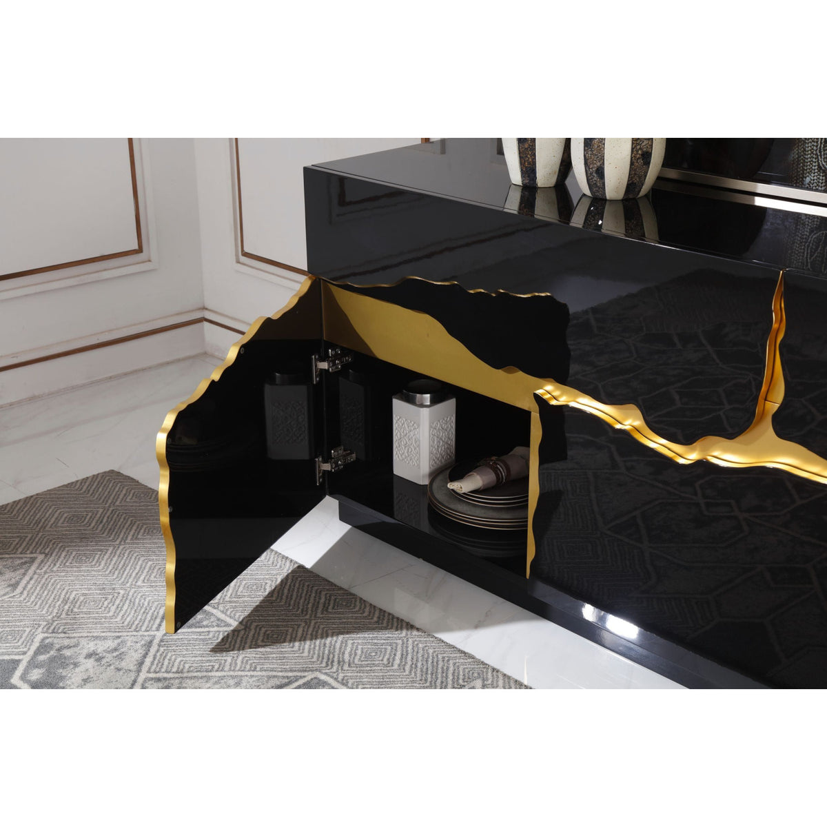 Metallic Accent Sideboard | OROA Modern Aspen