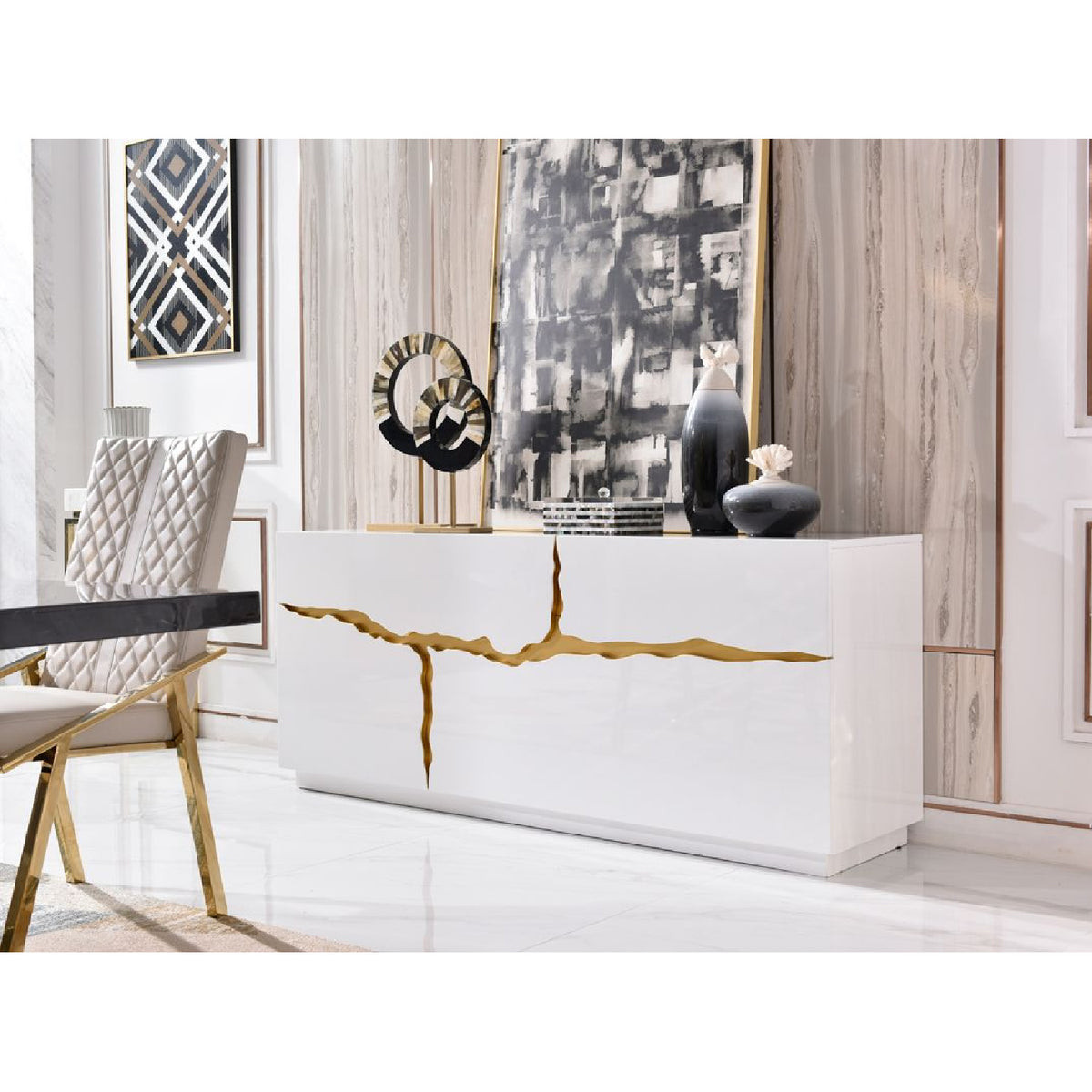 Metallic Accent Sideboard | OROA Modern Aspen