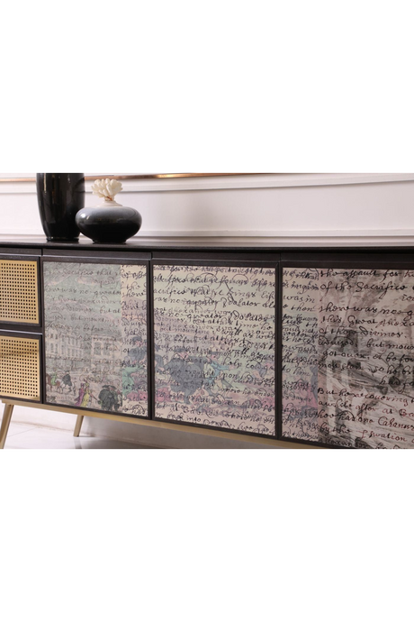 Smoked Ash 3-Door Sideboard | OROA Modern Phelan | Oroa.com