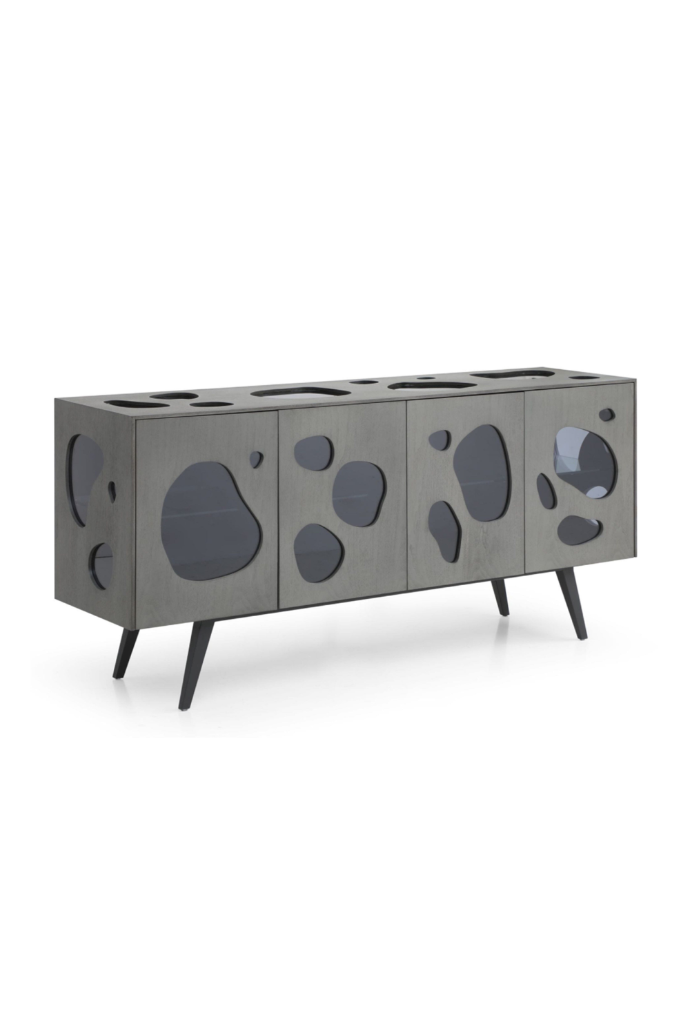 Matte Gray 4-Door Sideboard | OROA Modern Fontana | Oroa.com