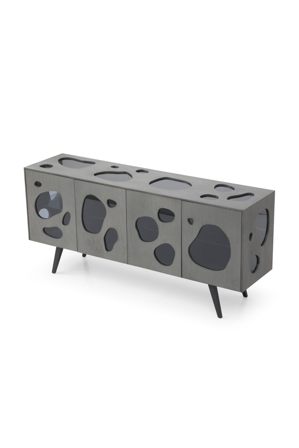 Matte Gray 4-Door Sideboard | OROA Modern Fontana | Oroa.com
