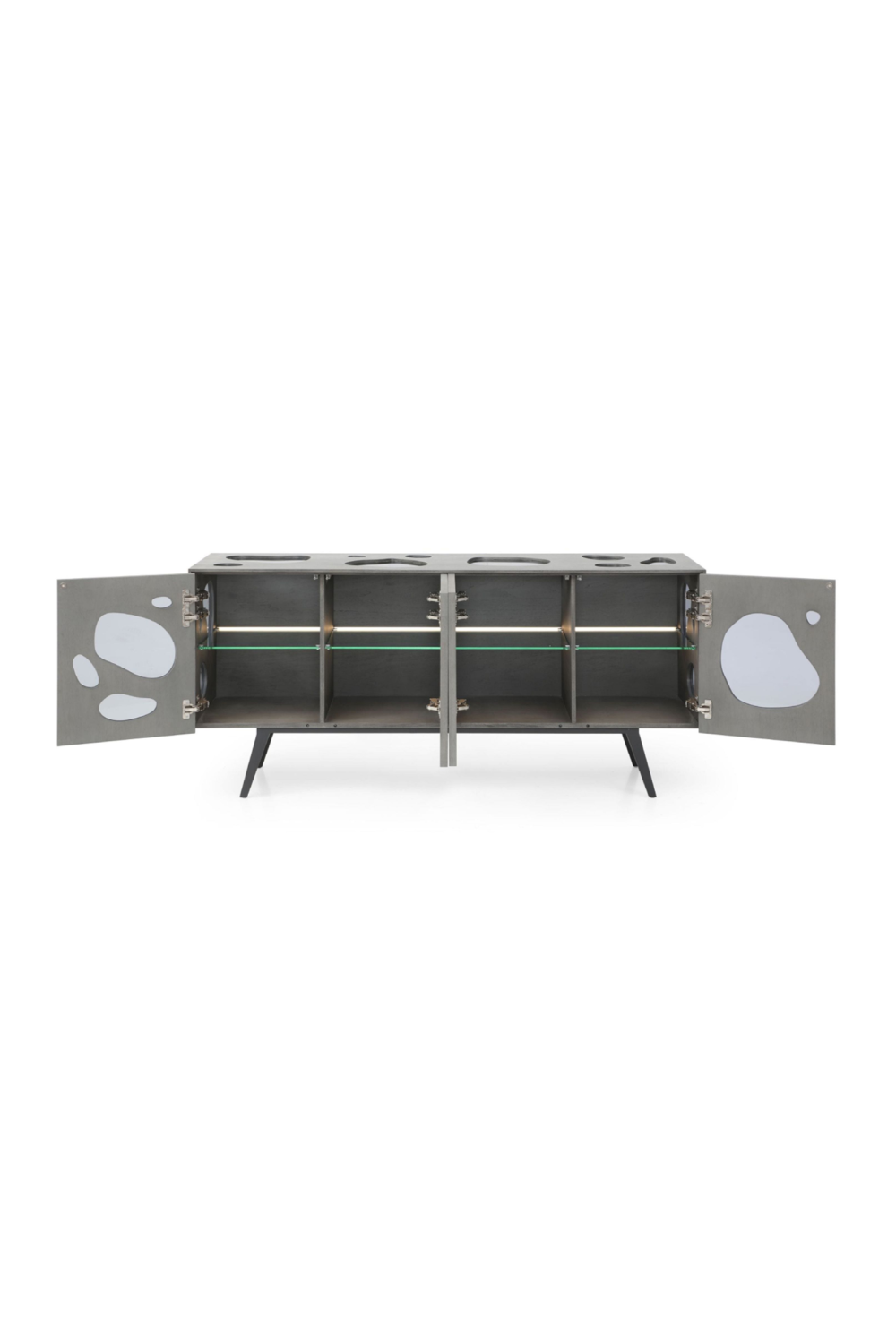 Matte Gray 4-Door Sideboard | OROA Modern Fontana | Oroa.com