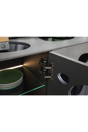 Matte Gray 4-Door Sideboard | OROA Modern Fontana | Oroa.com