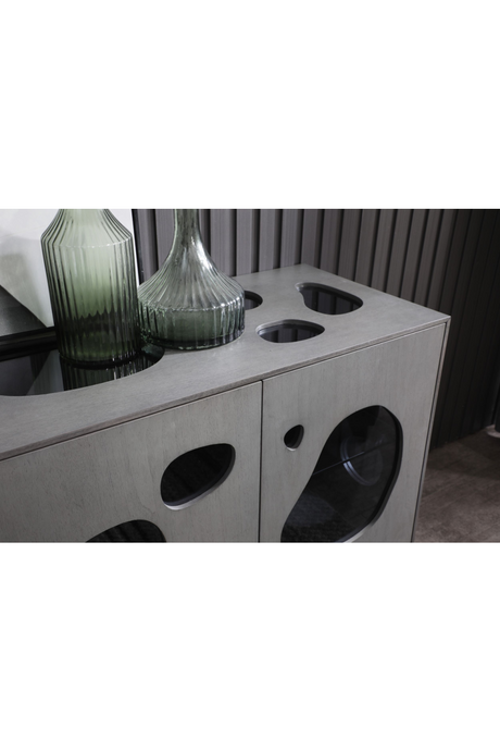 Matte Gray 4-Door Sideboard | OROA Modern Fontana | Oroa.com