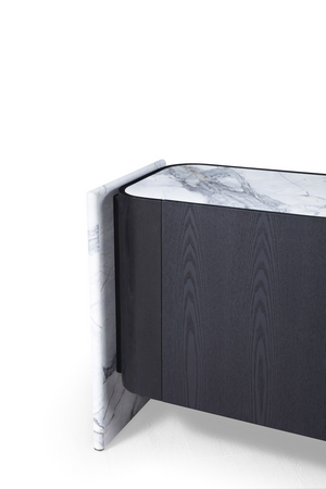 Black Oak 4-Door Sideboard | OROA Modern Broxburn | Oroa.com